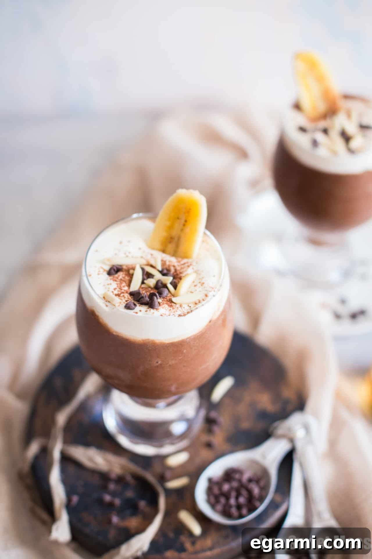 Dirty Banana Cocktail: This frozen cocktail is a creamy blend of chocolate, bananas, and espresso.