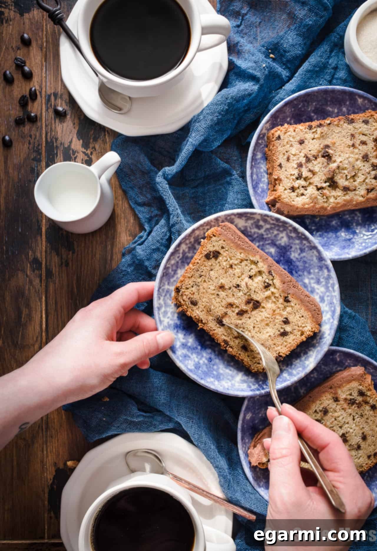 Ingredients for Gluten-Free Chocolate Chip Banana Bread with Mocha Buttercream