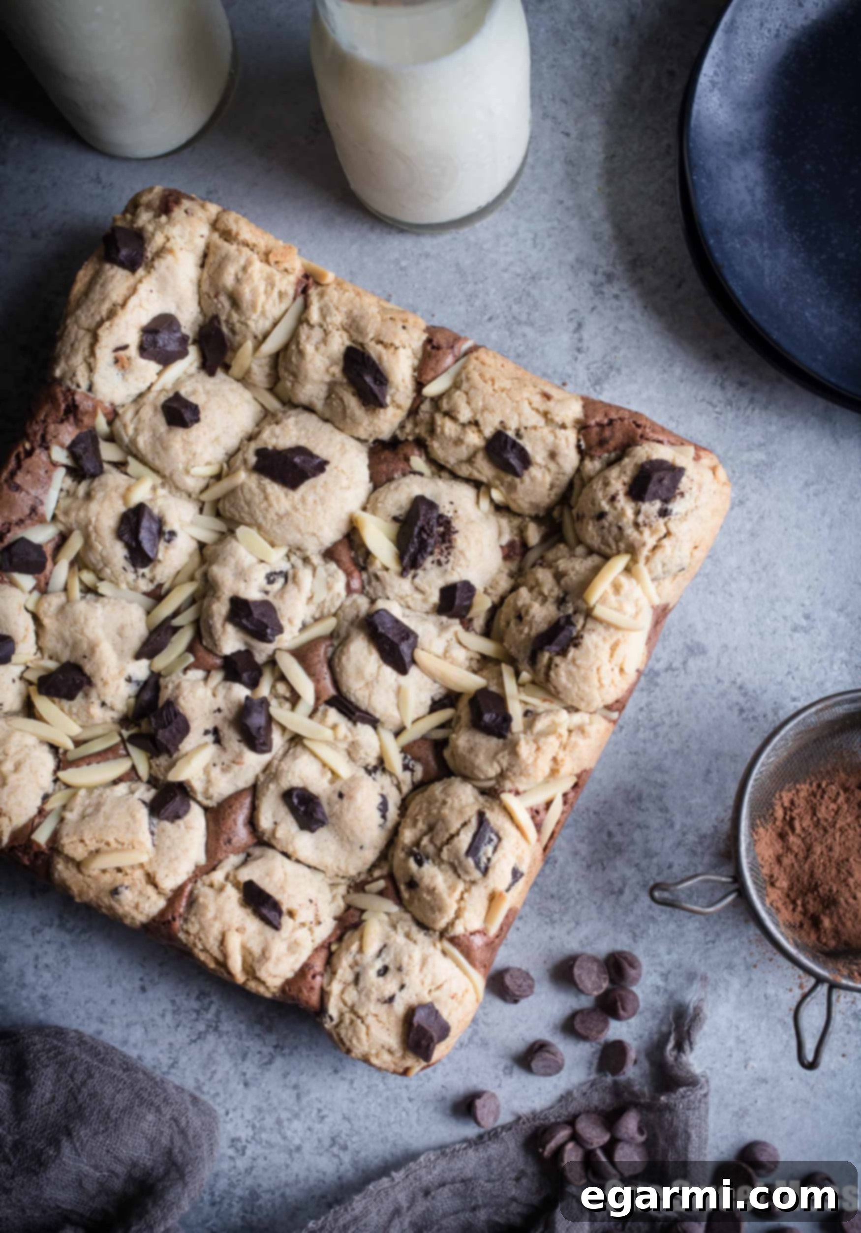 Layers of Gluten-Free Cookie Dough and Brownie Batter