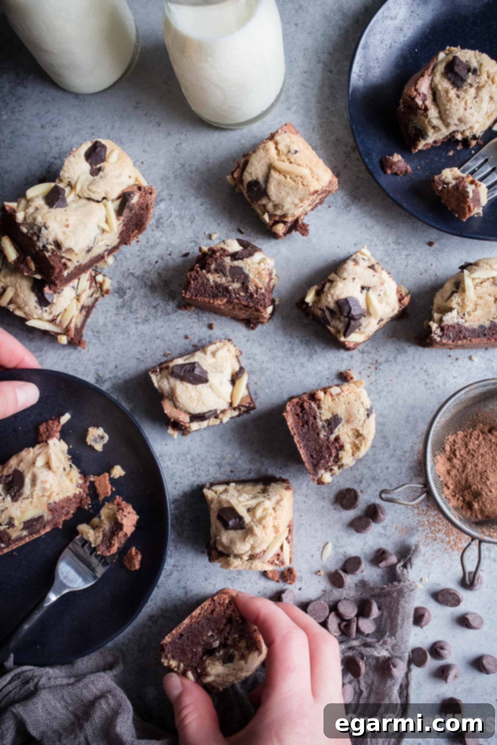Gluten-Free Chocolate Chip Cookie Brownies - Delicious Dessert