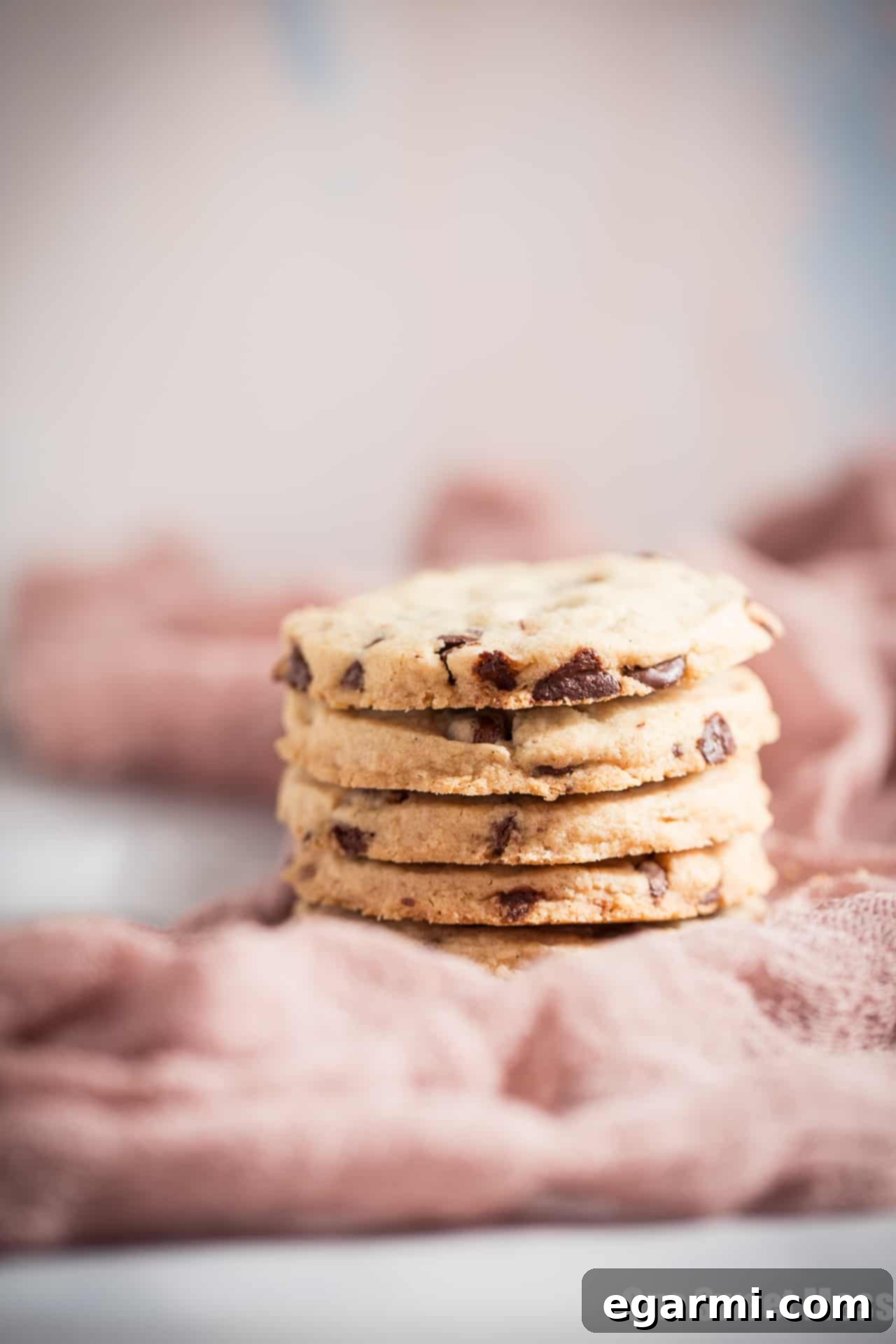 Preparing Gluten-Free Chocolate Chip Shortbread Cookies dough for cutting