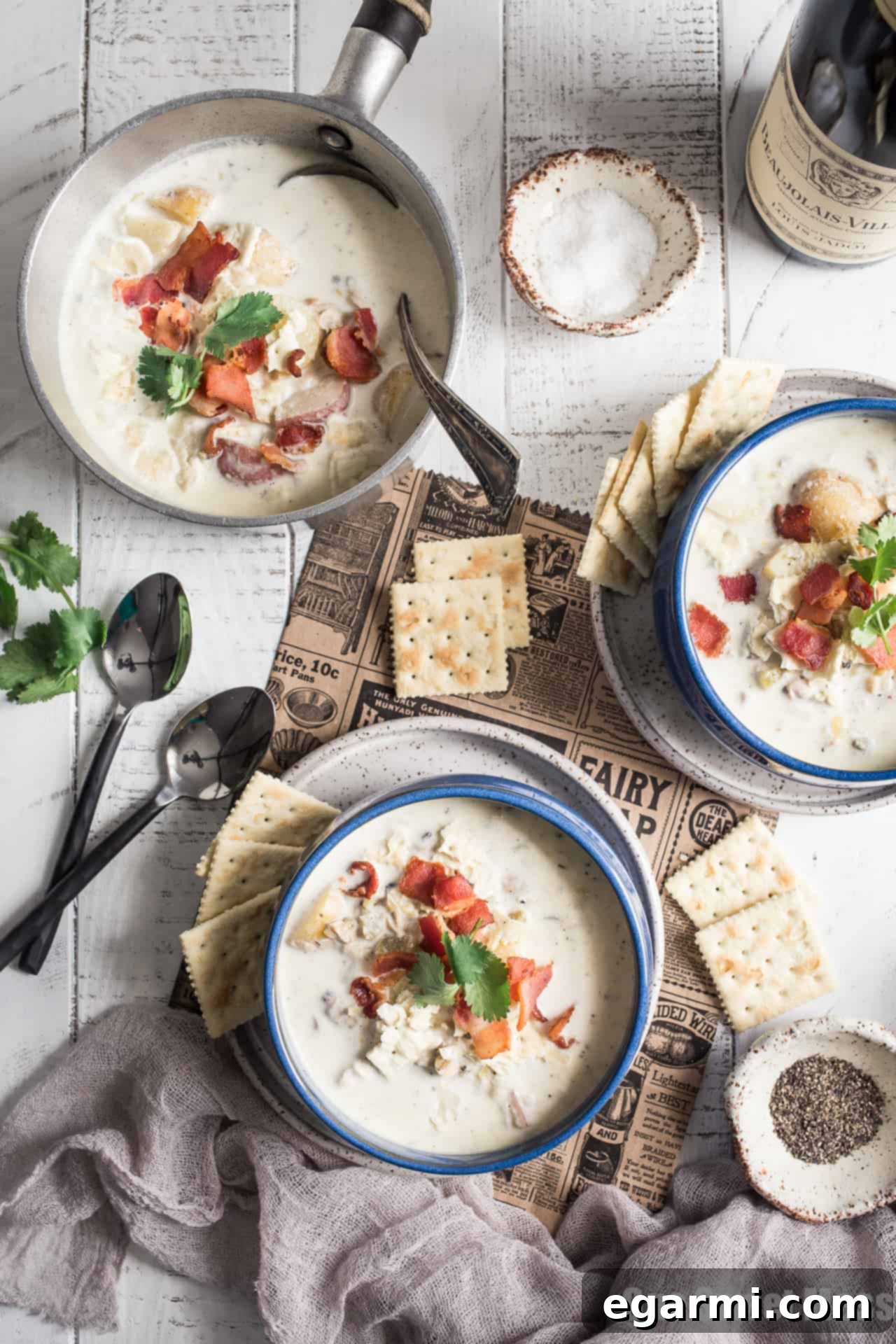New England Clam Chowder: This one-pot meal is thick, hearty and gluten-free.