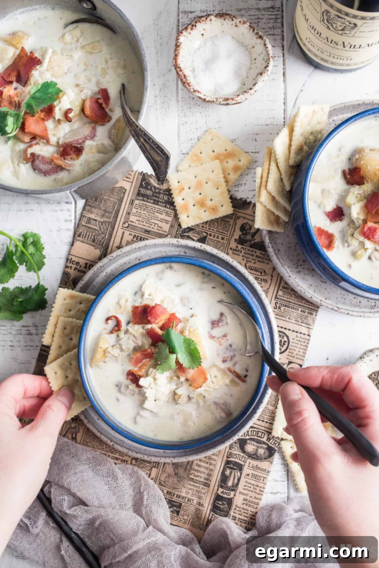 New England Clam Chowder: This one-pot meal is thick, hearty and gluten-free.