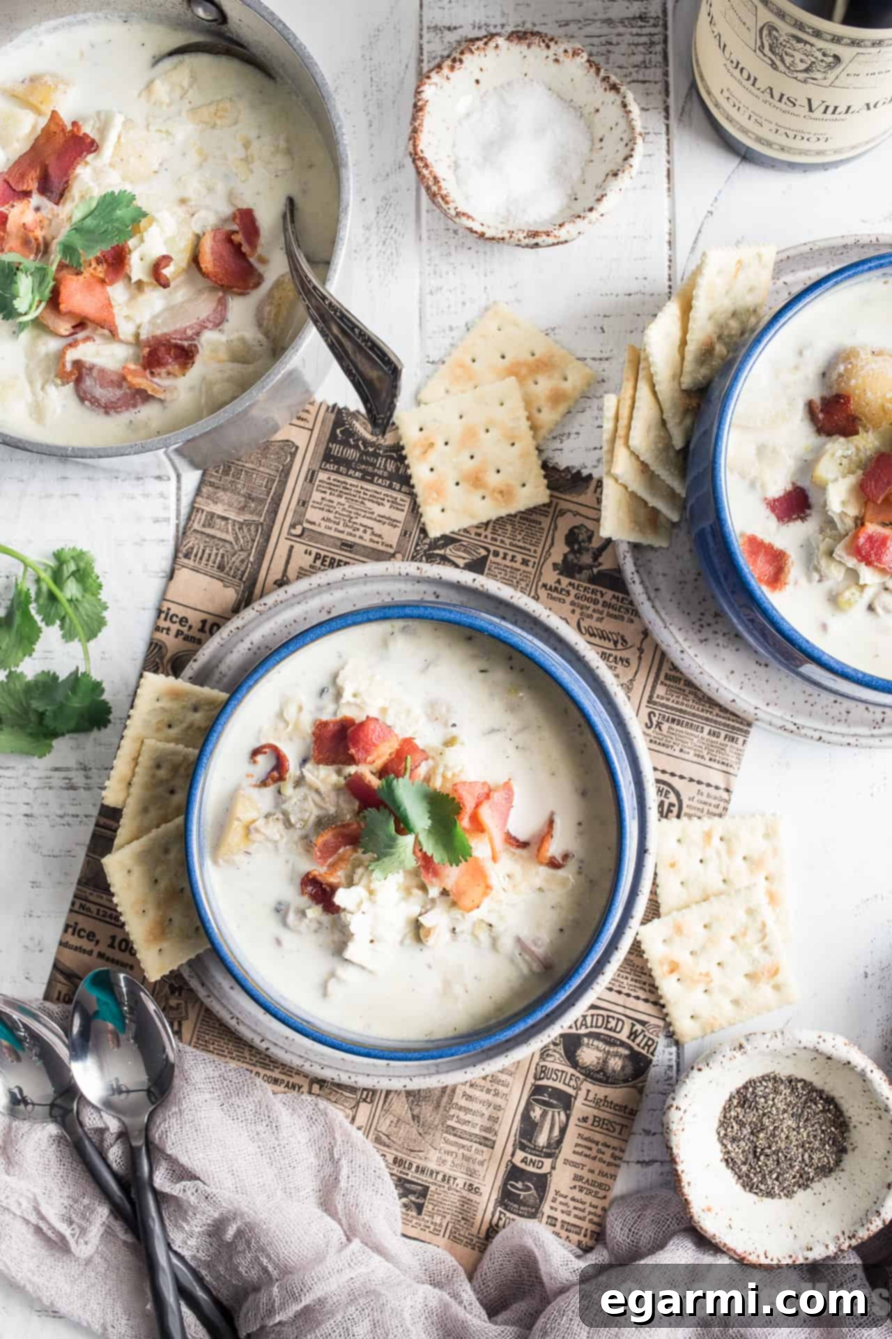 New England Clam Chowder: This one-pot meal is thick, hearty and gluten-free.