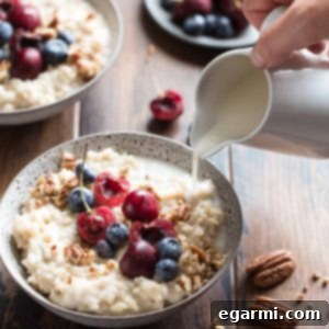 Brown Rice Breakfast Pudding {Gluten-Free, Vegan & Naturally Sweetened}