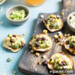 Grilled Corn Salsa & Guacamole Tostadas: This crispy bite-sized appetizer is perfect for football season. They're gluten-free and healthy with a vegan option.