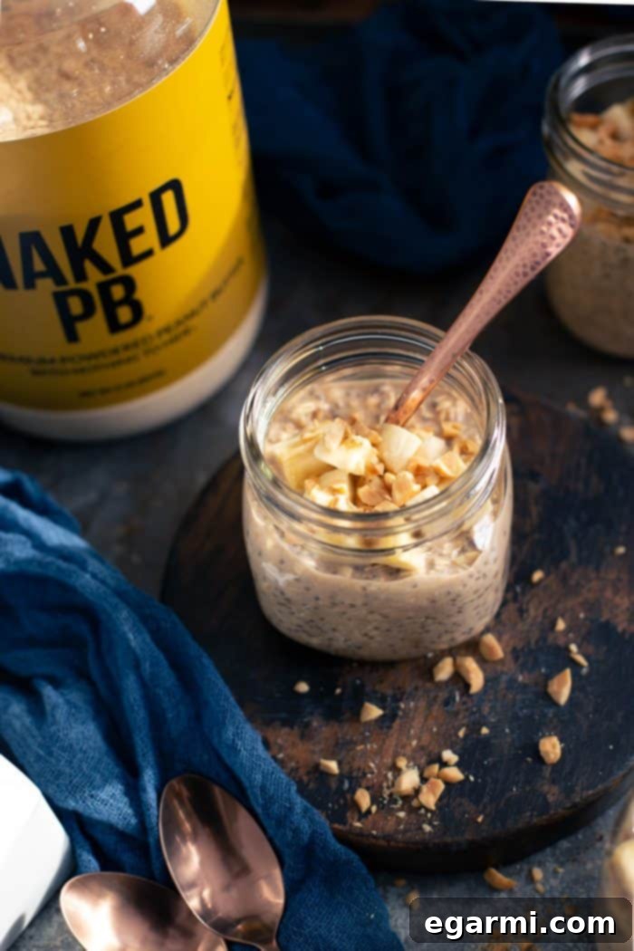 Overnight Peanut Butter Banana Bread Oatmeal 4 Peanut Butter Banana Bread Overnight Oats