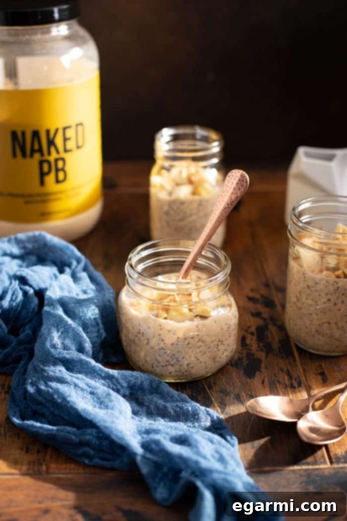 Overnight Peanut Butter Banana Bread Oatmeal 6 Peanut Butter Banana Bread Overnight Oats