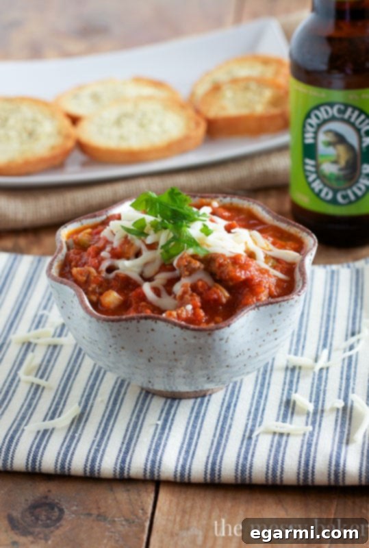 Gameday Slow Cooker Pizza Dip with Golden Garlic Bread 3 Game Day Appetizer: Delicious Slow Cooker Pizza Dip