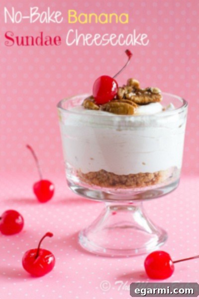 No-Bake Banana Sundae Cheesecake