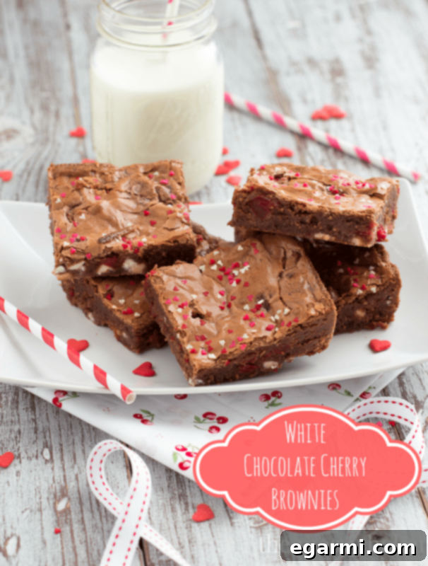Irresistible White Chocolate Cherry Brownies - perfect for any occasion