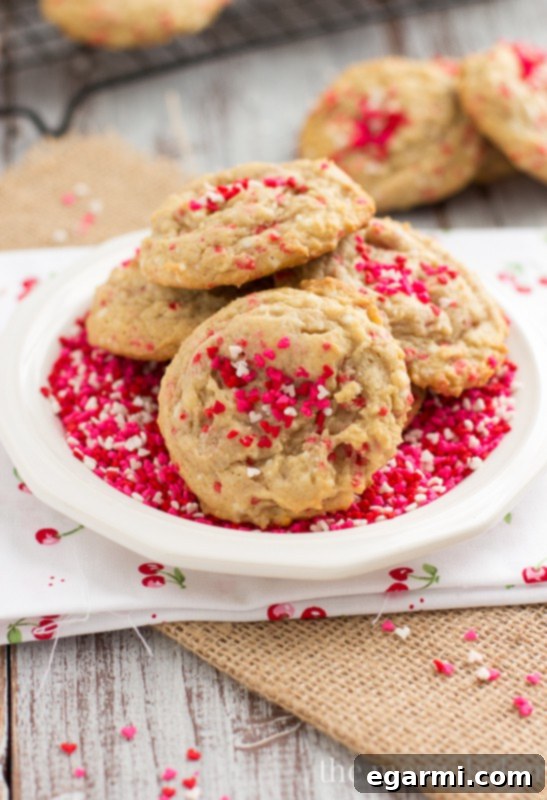 Close-up of Cream Cheese Funfetti Cookies