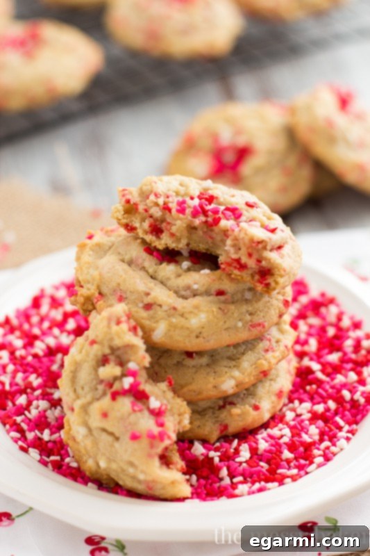Cream Cheese Funfetti Cookies ready for sharing
