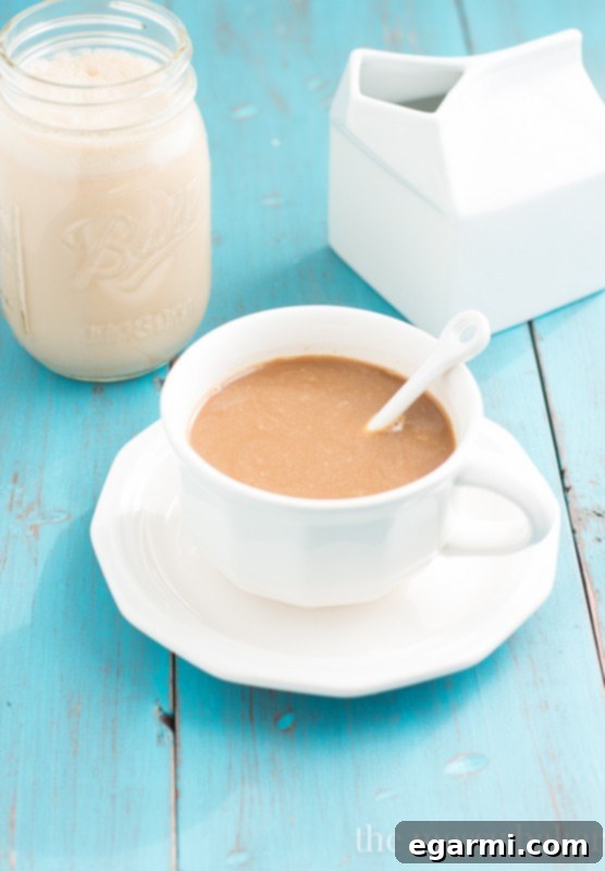 Fresh Ingredients for Homemade Caramel Macchiato Coffee Creamer on a Kitchen Counter