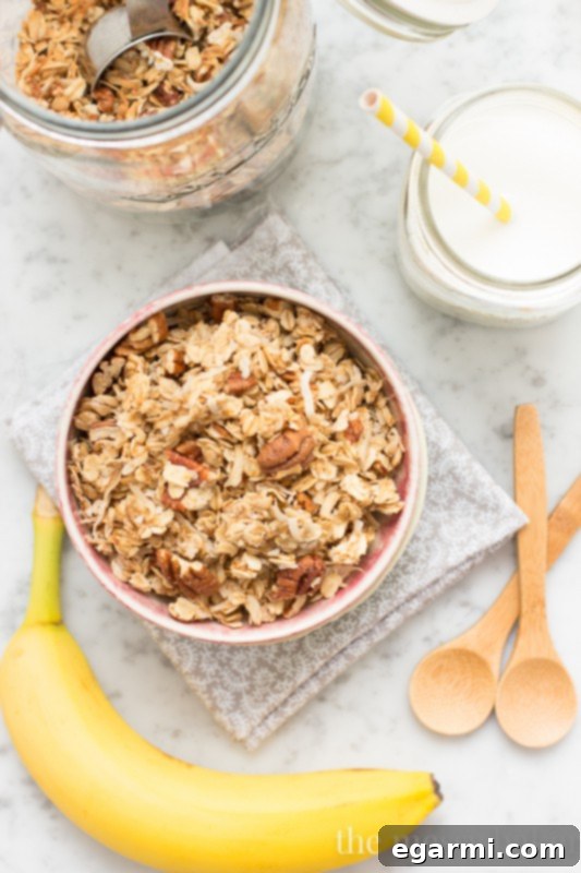 Ingredients for Banana Maple Granola Mixture