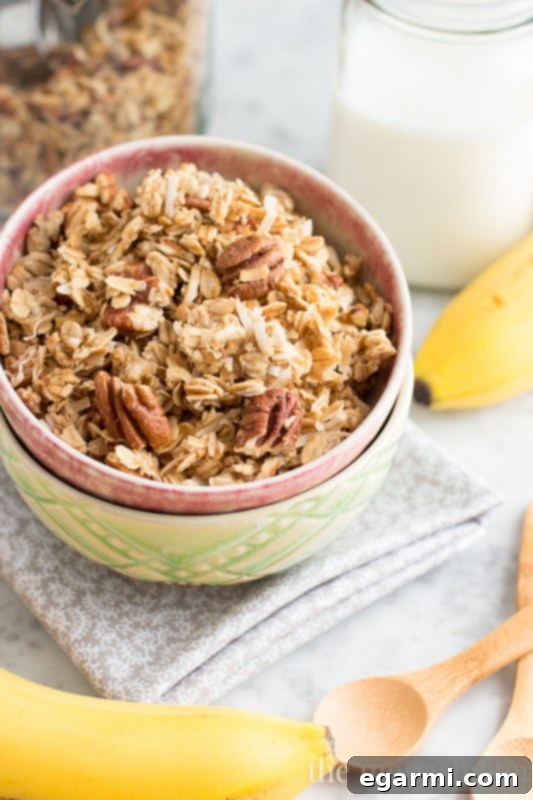 Finished Chunky Banana Maple Granola