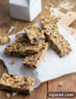 Finished Chocolate Chip Peanut Butter Granola Bars