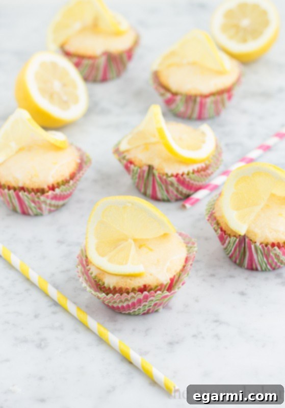 Bright and Zesty Lemon Cupcakes with Sweet Lemon Glaze