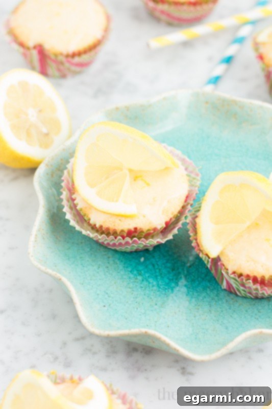 Close-up of Lemon Cupcake batter ready for baking