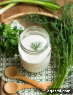 Homemade Buttermilk Ranch Dressing in a glass jar