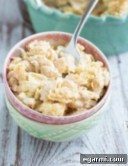 Final dish of Roasted Cauliflower Mac & Cheese