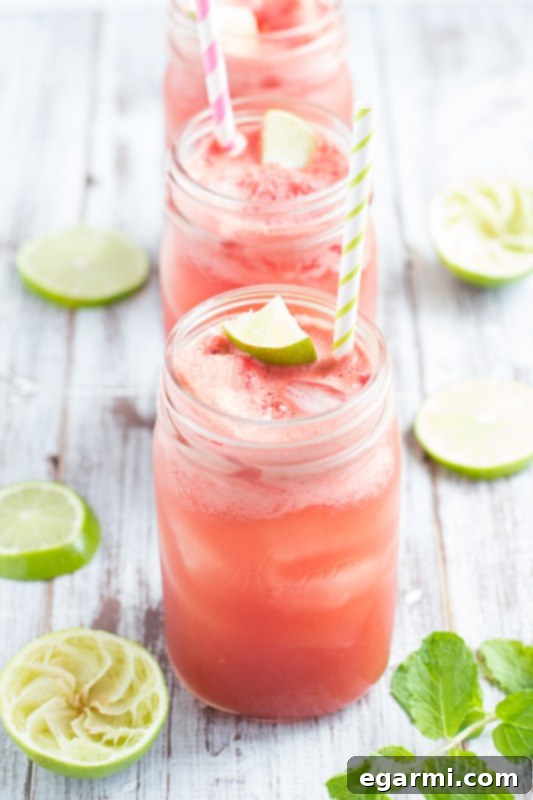 Watermelon Mint Cooler Straining Process