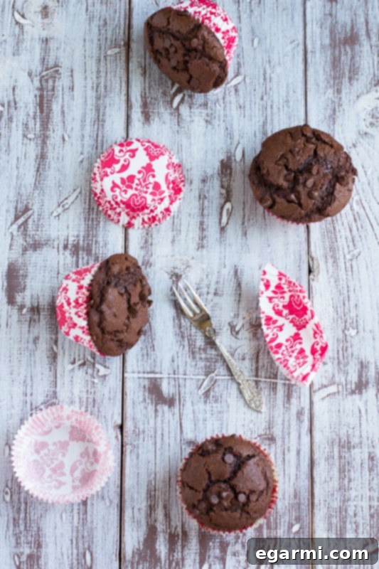 Simple One-Bowl Double Chocolate Chip Muffin Recipe