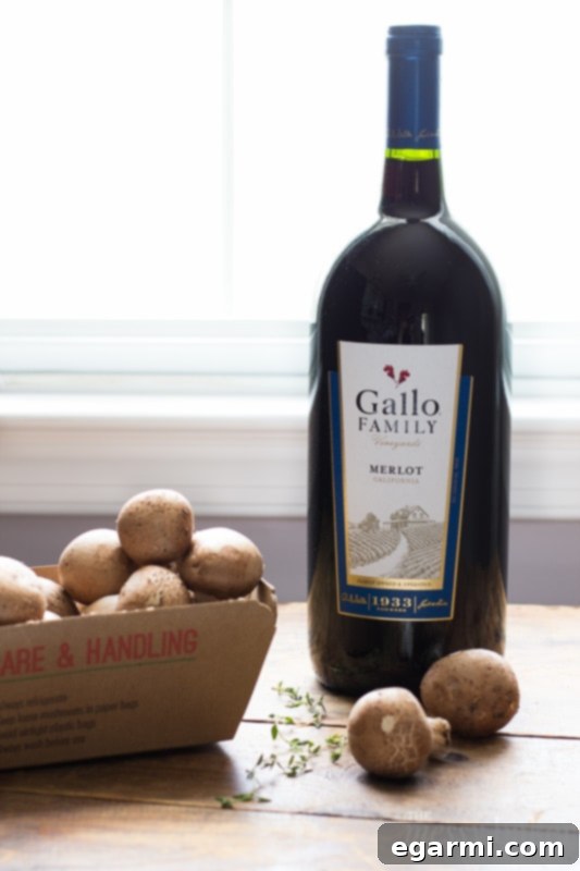 Cooking with Wine: Gallo Merlot for a Gourmet Mushroom Reduction