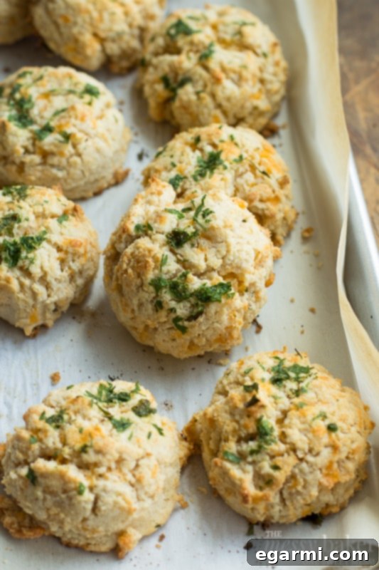 Freshly grated cheddar cheese and chopped herbs, key ingredients for the Gluten-Free Chesapeake Cheddar Bay Biscuits.