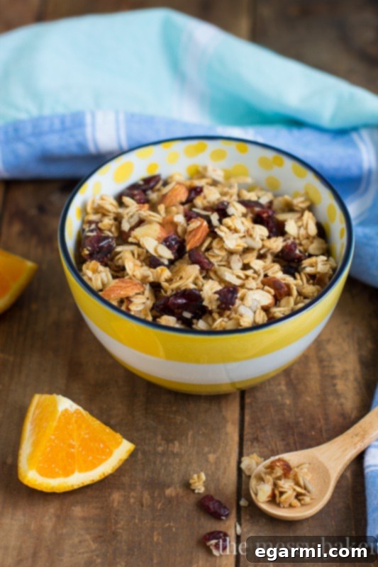 Cooling Cranberry Orange Granola clusters