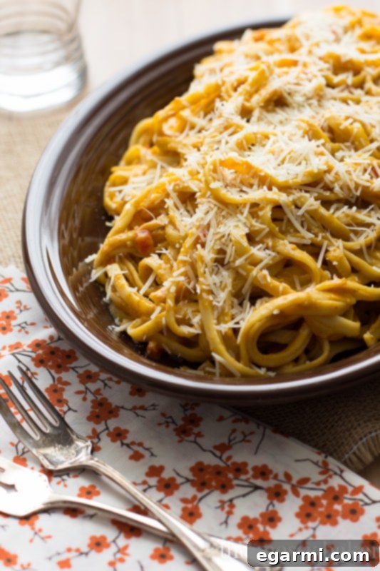 Smoky Pumpkin Fettuccine Alfredo
