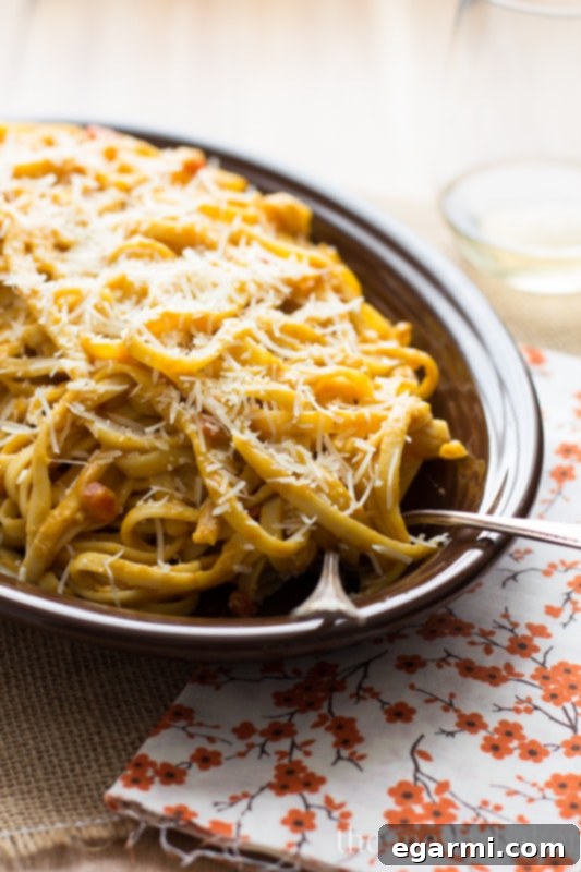 Smoky Pumpkin Fettuccine Alfredo