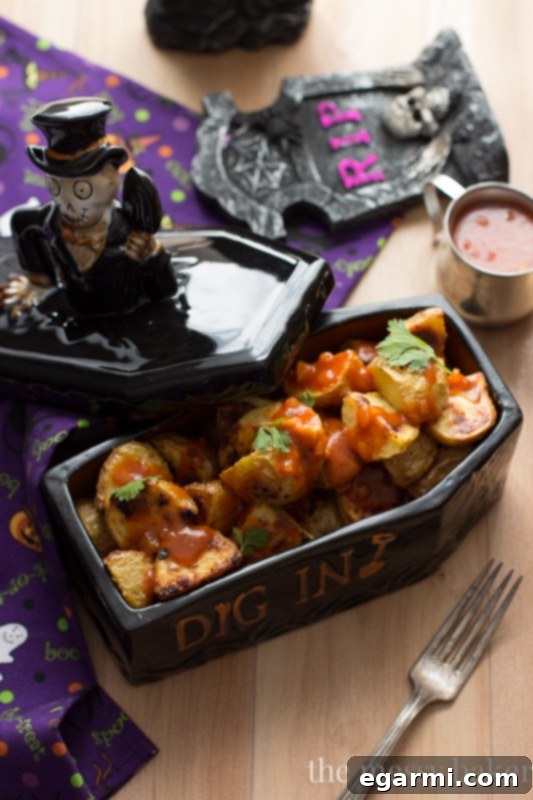 Bloody Mary Potatoes for Sunday Supper 2 Spicy Bloody Mary Roasted Potatoes - Perfect Halloween Side Dish