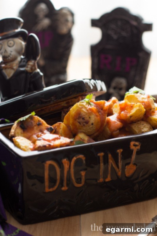 Bloody Mary Potatoes for Sunday Supper 4 Crispy Roasted Idaho Potatoes with Spicy Bloody Mary Reduction