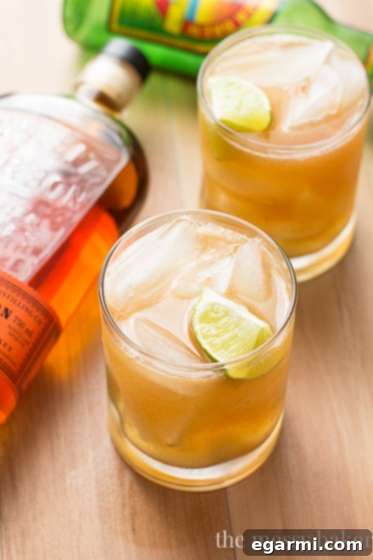 Apple Ginger Bourbon Cocktail | www.themessybakerblog.com