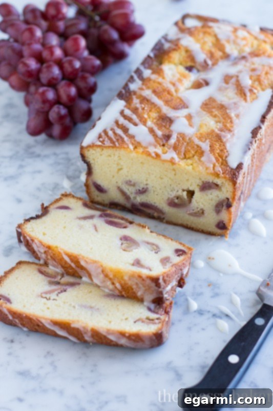 Close-up of Ricotta Pound Cake Slices with Lemon Glaze