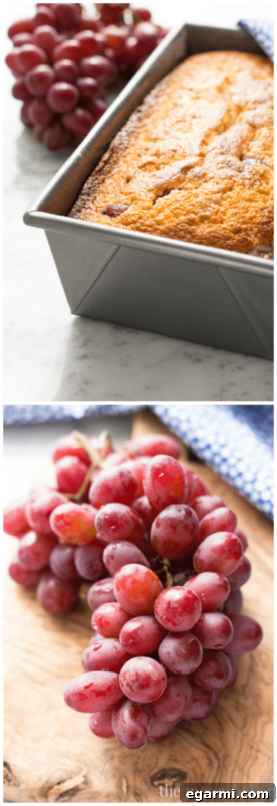 Beautifully Glazed Ricotta Pound Cake with Grapes