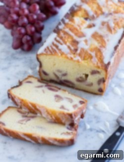 Ricotta Pound Cake with Grapes Recipe Image