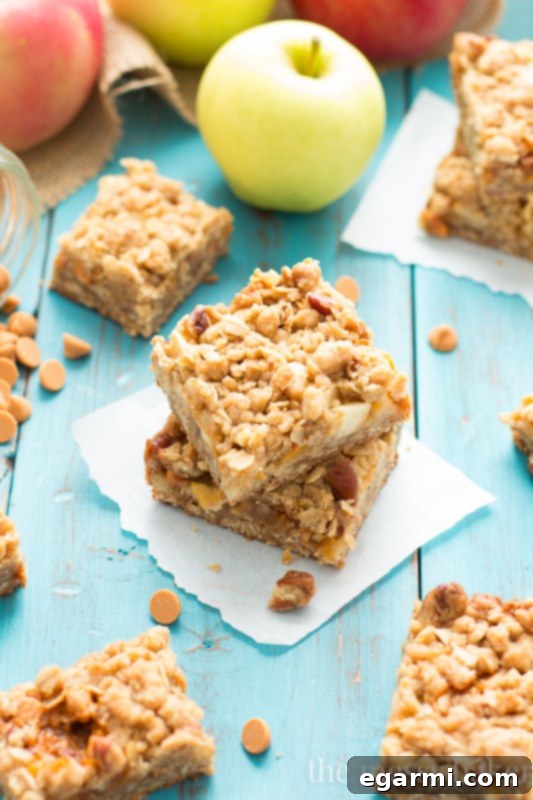Homemade Butterscotch Apple Crumb Bars | Easy Dessert Recipe