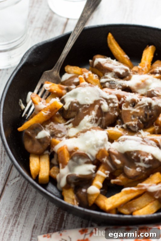 Best Gluten-Free Mushroom Swiss Poutine for a cozy meal.