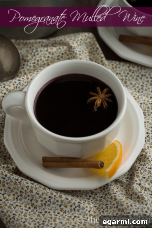 Cozy Pomegranate Mulled Wine for Sunday Supper 2 Pomegranate Mulled Wine | A festive, warm, and fruity drink for the holidays
