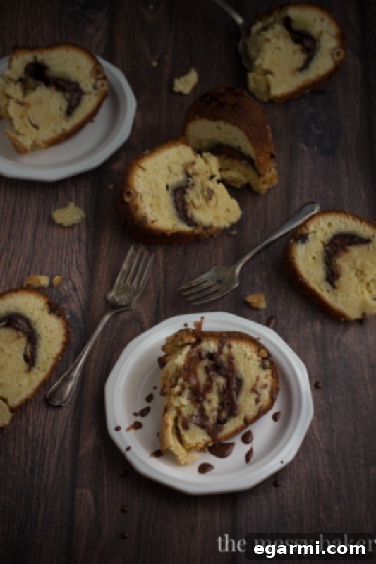 Chocolate Hazelnut Marbled Cream Cheese Pound Cake 7 Golden brown Chocolate Hazelnut Swirl Cream Cheese Pound Cake cooling