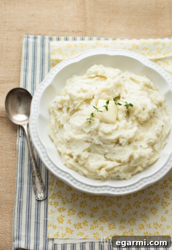 Delicious creamy mashed potatoes in a bowl, ready to be served