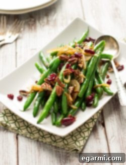Recipe image: Green Beans with Caramelized Onions and Pecans