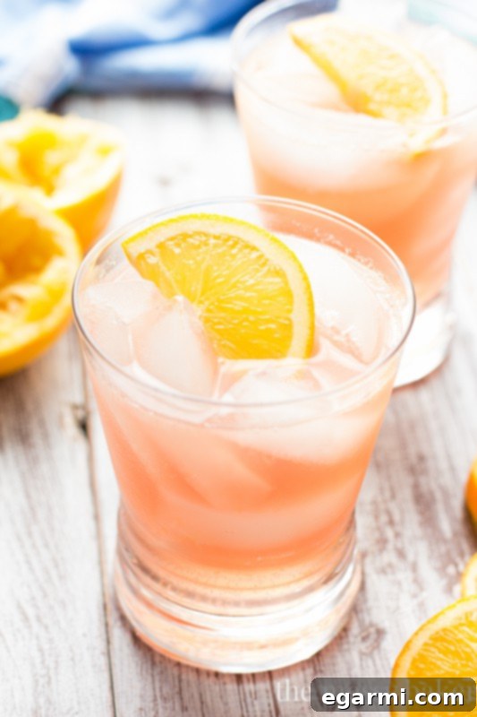 Refreshing vodka cocktail with cranberry and orange juice.