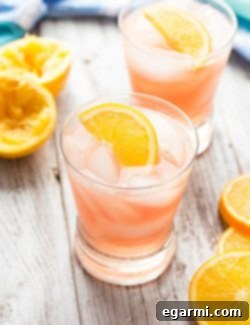 Final Cranberry Orange Crush cocktail garnished with an orange slice and cranberries.
