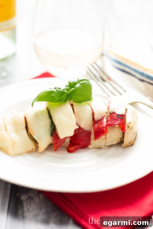 Roasted Red Pepper, Basil & Mozzarella Chicken 5 Chicken Marinating in Lemon, Garlic, and Red Wine Vinegar