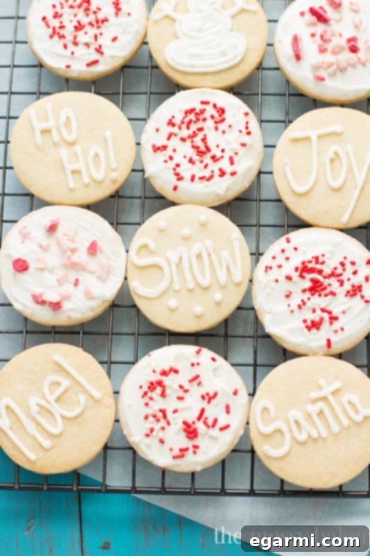 Gluten-Free Holiday Mint Sugar Cookies 2 Delicious Gluten-Free Sugar Cookies with Peppermint Buttercream Frosting - Top View