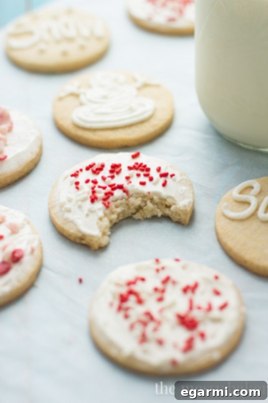 Gluten-Free Holiday Mint Sugar Cookies 5 Assortment of festive Gluten-Free Sugar Cookies decorated with peppermint buttercream and sprinkles