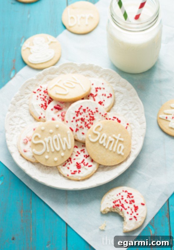 Gluten-Free Holiday Mint Sugar Cookies 7 Beautifully decorated Gluten-Free Peppermint Sugar Cookie with red and green sprinkles